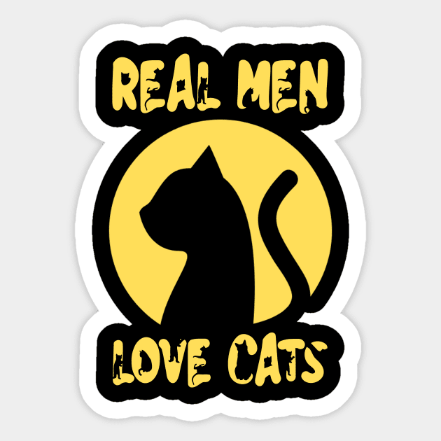 Real Men Love Cats Sticker by The WYLD Tribe